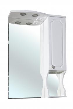 Зеркало-шкаф Bellezza Кантри 65 R белое патина серебро