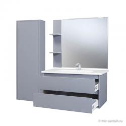 Мебель для ванной Bellezza Лоренцо 60 подвесная серебро