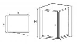 Душевой уголок RGW PA-43 (RGW PA-05+RGW Z-12) 70х90х185