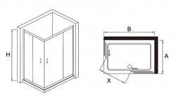 Душевой уголок RGW PA-46 120х90х185 стекло чистое, профиль матовый хром