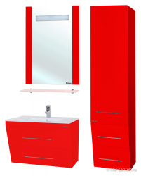 Мебель для ванной Bellezza Берта 90 подвесная красная