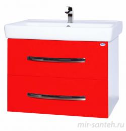 Мебель для ванной Bellezza Рокко 80 подвесная  красная