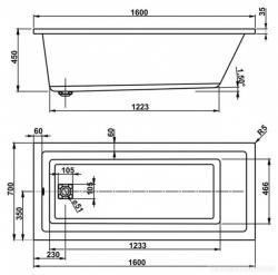 Акриловая ванна Vagnerplast Cavallo 160x70